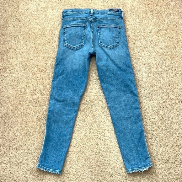 Citizens of Humanity Rocket Crop High Rise Skinny Chico Stripe Jeans Size 27 - Picture 4 of 11
